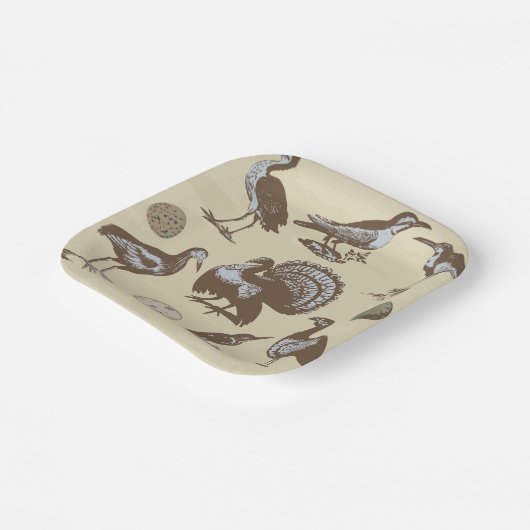 Vintage Voice Paper-Teller Pappteller (Gewinkelt)