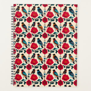 Vintage Volkskunst - Vögel & Florals Musterplaner Planer