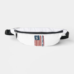 Vintage-Volleyball-Vater-patriotisches-Flag-Shirt- Bauchtasche