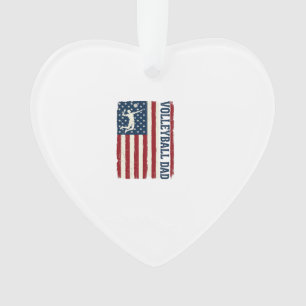 Vintage-Volleyball-Vater-patriotisches-Flag-Shirt- Ornament