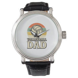 Vintage-Volleyball-Vater Retro-Shirt-Design_1 Armbanduhr