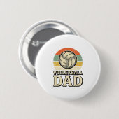 Vintage-Volleyball-Vater Retro-Shirt-Design_1 Button (Vorne & Hinten)