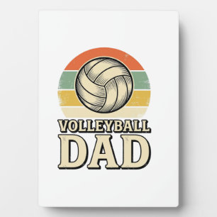 Vintage-Volleyball-Vater Retro-Shirt-Design_1 Fotoplatte