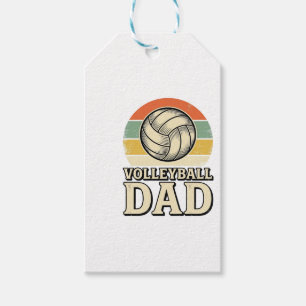 Vintage-Volleyball-Vater Retro-Shirt-Design_1 Geschenkanhänger