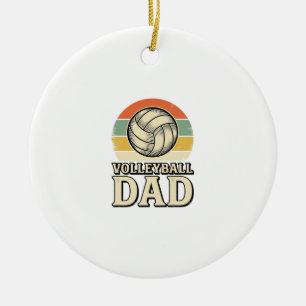 Vintage-Volleyball-Vater Retro-Shirt-Design_1 Keramik Ornament