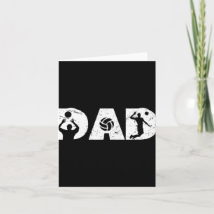 Vintage-Volleyball-Vater-Volleyballspieler-Familie Karte