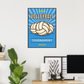 Vintage-Volleyballturnier Poster (Heimbüro)