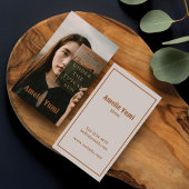 Vintage Volltextfotografie-Skript für das vertikal Visitenkarte