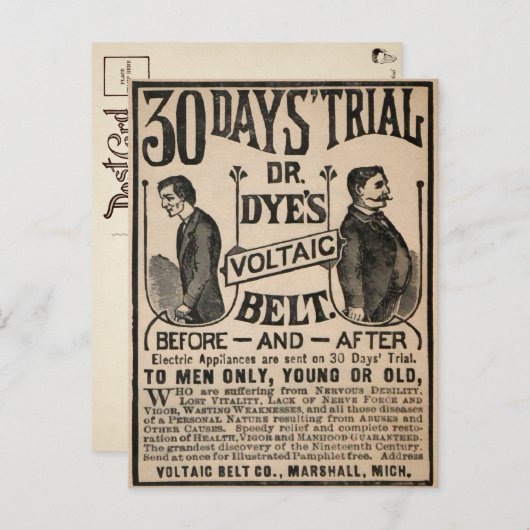 Vintage Voltaileyballwerbung Postkarte (Vorne/Hinten)