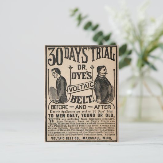 Vintage Voltaileyballwerbung Postkarte (Stehend Vorderseite)