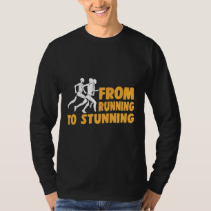 Vintage vom Laufen zum atemberaubenden Fitnessläuf T-Shirt