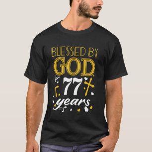 Vintage Von Gott Gesegnet Für 77 Jahre Frohen 77.  T-Shirt