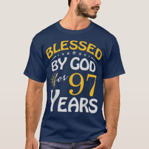 Vintage von Gott gesegnet mit 97 Jahren Glückliche T-Shirt