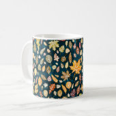 Vintage von Herbstblättern Kaffeetasse (Vorderseite Links)