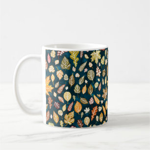 Vintage von Herbstblättern Kaffeetasse