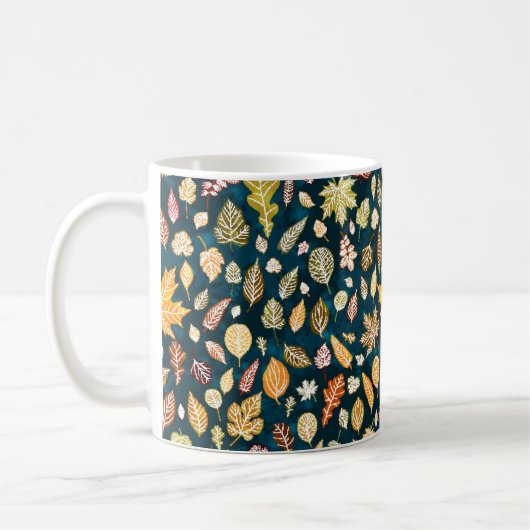 Vintage von Herbstblättern Kaffeetasse (Links)