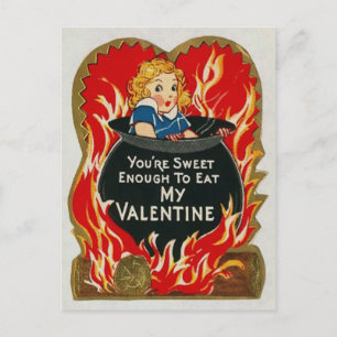 Vintage Vore Valentinstag Postkarte