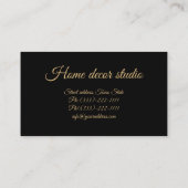 Vintage Vorhangbehandlung Klassische Visitenkarte (Rückseite)