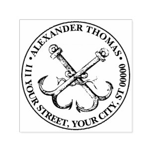 Vintage Vorher-Name-Adresse des Ankerschiffs Permastempel