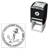 Vintage Vorher-Name-Adresse des Ankerschiffs Permastempel (Beispiel)