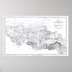 Vintage Vorkarte des Mount Everest Poster