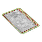 Vintage Vorlage für grün gestrichelte Fotos Magnet (Rechte Seite)