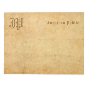 Vintage Vorlage für handgeschriebenen Text in Mono Notizblock