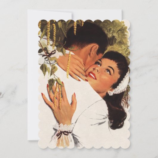 Vintage Vorschlagsarmut, Einladung zur Hochzeit (Vorderseite)