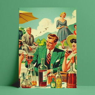 Vintage Vorstellung der 50er Jahre Postkarte