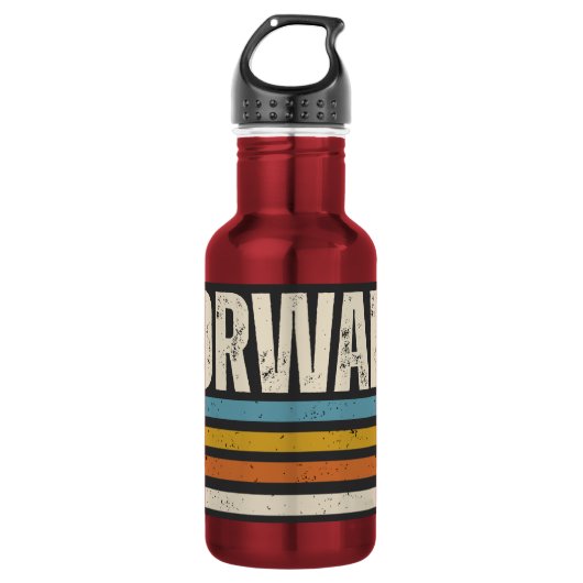 Vintage Vorwärts Edelstahlflasche (Vorderseite)