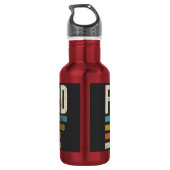 Vintage Vorwärts Edelstahlflasche (Rückseite)