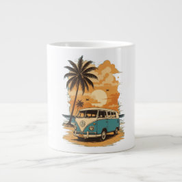 Vintage VW Bus Specialty Tasse - Retro Beach Sunse