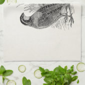 Vintage Wachtel-Vögel - personalisierter Retro Küchentuch (Gefaltet)