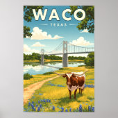 Vintage Waco Texas Poster (Vorne)