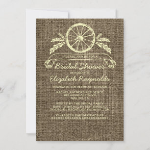Vintage Wagenrad-Dusche Einladungen