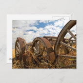 Vintage Wagenräder Postkarte (Vorne/Hinten)