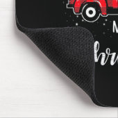 Vintage Wagon roter Lastwagen Weihnachtsbaum Pyjam Mousepad (Ecke)