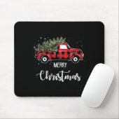 Vintage Wagon roter Lastwagen Weihnachtsbaum Pyjam Mousepad (Mit Mouse)