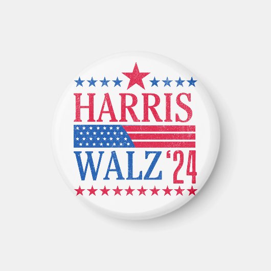 Vintage Wahl Harris und Walz 2024 Magnet (Vorne)