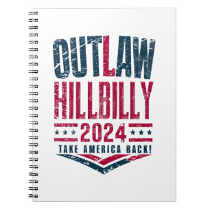 Vintage-Wahlen Außerhalb der Legalität Hillbilly-U Notizblock