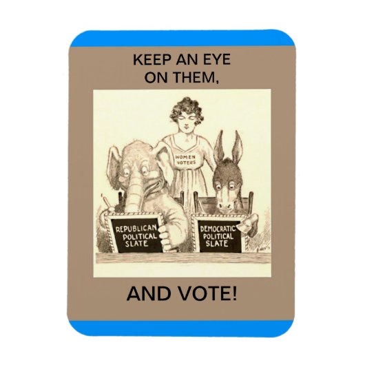 Vintage Wählerinnen, Wahlkampf, Wahlen Magnet (Vertikal)