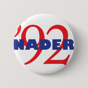 Vintage-Wahlkampflogo Ralph Nader 1992 Button