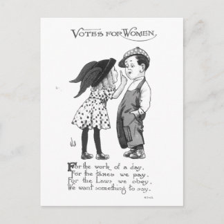 Vintage-Wahlrecht-für-Frauen-Postkarte Postkarte