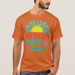 Vintage Waikiki Beach Sun und Waves T-Shirt