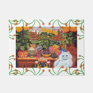 Vintage Wain Botaniker-Katze Fußmatte