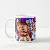 Vintage Wain Wunder-Katzen-Geschenk-Tasse Kaffeetasse (Links)