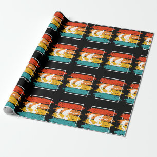 Vintage Wakeboarden Wakesurfen Wakesurfer Geschenkpapier