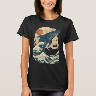 Vintage-Wal-Ozeanwellen-T-Shirt T-Shirt