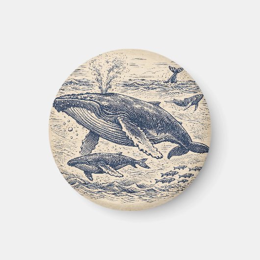 Vintage-Walbuck-Pod-Gravur Magnet (Vorne)