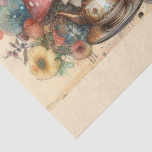 Vintage Wald Alice Fairytale Decoupage Seidenpapier (Ausschnitt)